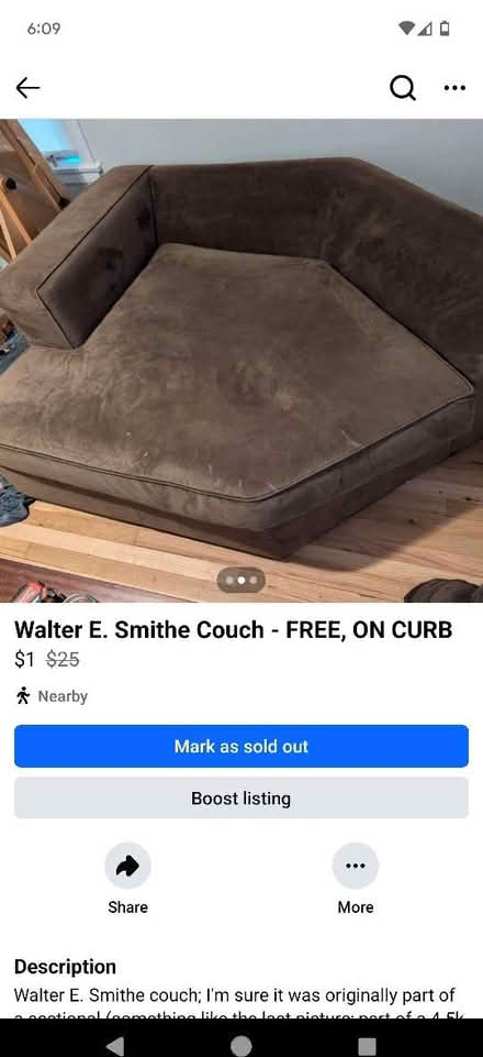 Photo of free Walter E Smithe couch (River Grove, IL) #2