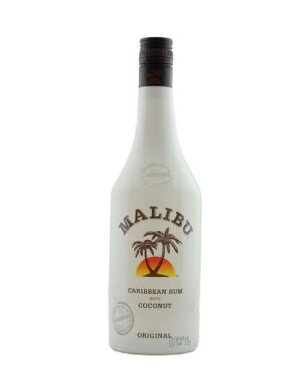 Photo of Old White glass Malibu bottle (Huntingdon PE29) #1