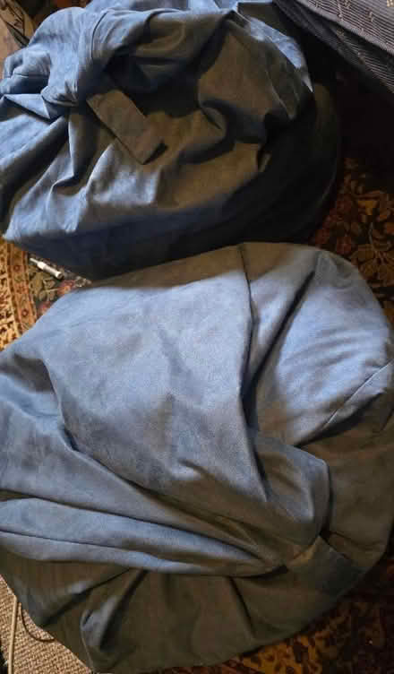 Photo of free Two blue bean bags (Chapeltown S35) #3