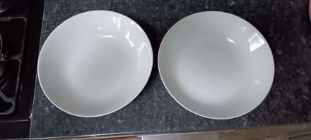 Photo of free Pair of white bowls (Hartwood Green PR7) #1