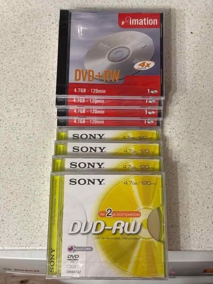 Photo of free 8 x DVD-RW discs, unused (Odd Down) #1