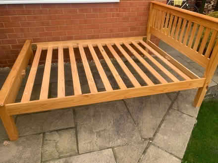 Photo of free King sized pine bed (Pontefract WF8) #1