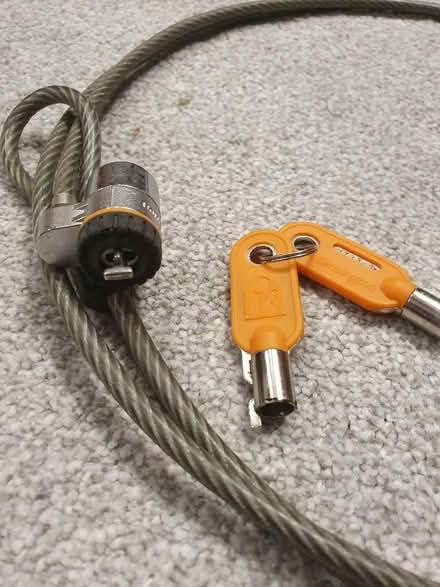 Photo of free Kensington laptop lock 180cm steel cable (Pangbourne RG8) #1