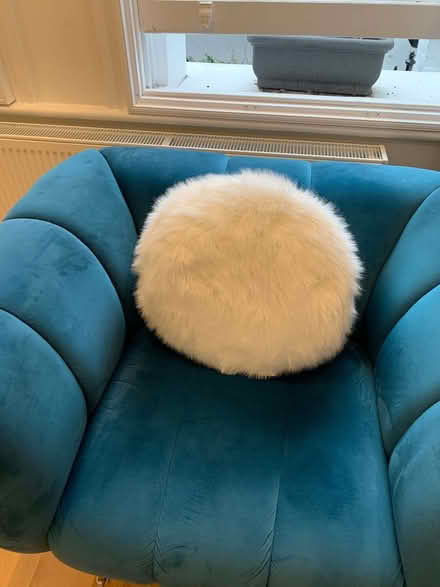 Photo of free A velvet big armchair (West Kensington W14) #1