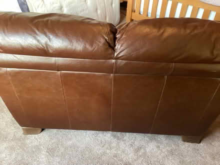 Photo of free Brown Moreno leather two seater settee (Helensburgh G84) #3