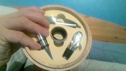 Photo of free new wood cheese board & cutters (Globe Town E2) #1