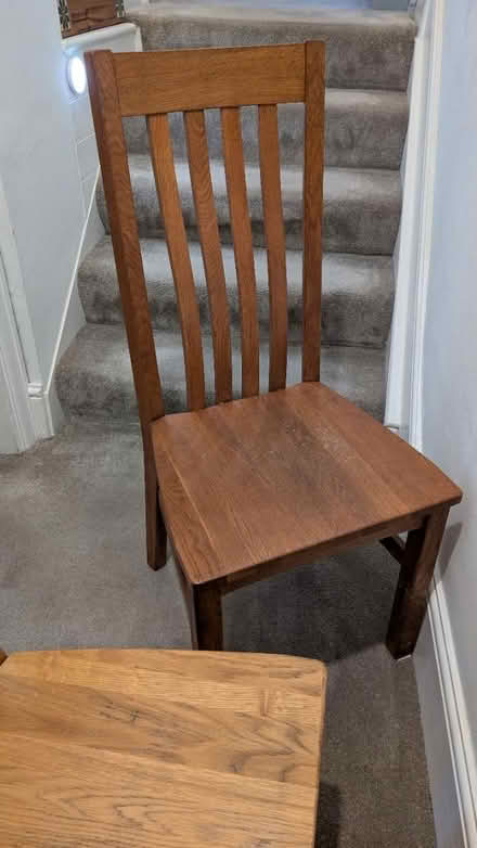 Photo of free Three solid pine chairs (Ewell Village KT17) #3