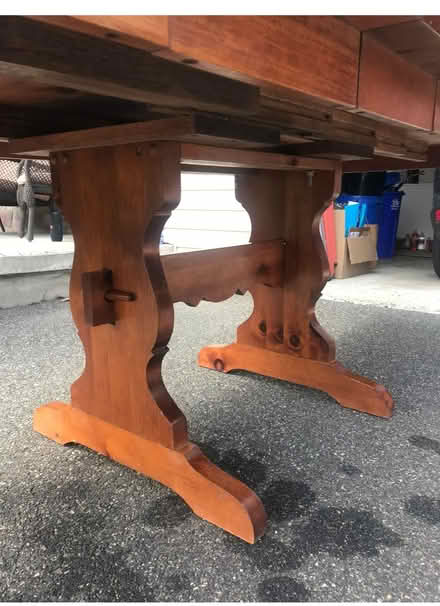 Photo of free Solid wood table with leaves (Gilbertsville) #2