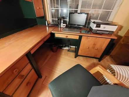 Photo of free Wood Desk with Hutch (bartlett, IL) #1