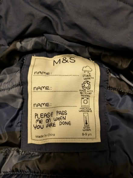 Photo of free Marks and Spencer boys winter coat (Broughton CH4) #3