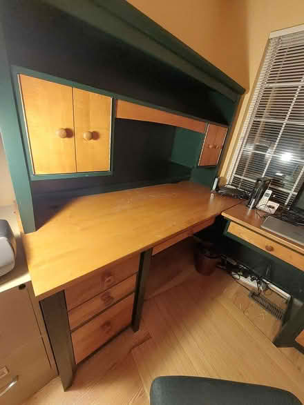 Photo of free Wood Desk with Hutch (bartlett, IL) #2