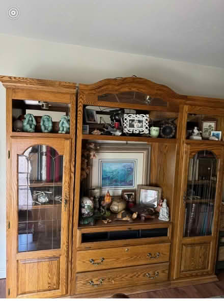 Photo of free Tall wood wall unit in 3 pieces (North Escondido) #1