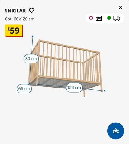 Photo of free IKEA baby cot (Binley CV3) #1