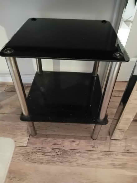 Photo of free Black glass n crome table (Horsham) #1