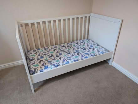 Photo of free IKEA White Sundvik Cot Bed (ME9) #1