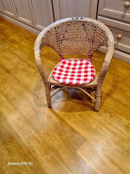 Photo of free Small child's wicker chair (Staveley LA8) #1