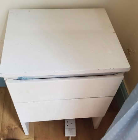 Photo of free Painted two drawer wooden bedside table (Temple Cowley OX4) #1