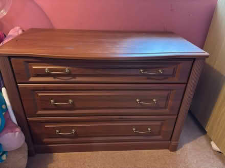 Photo of free Dark wood chest of drawers (SG17) #1