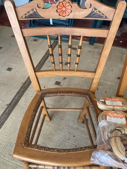 Photo of free 2 Cane Chairs need renovating (Groby, Leicester LE6 0BL) #3