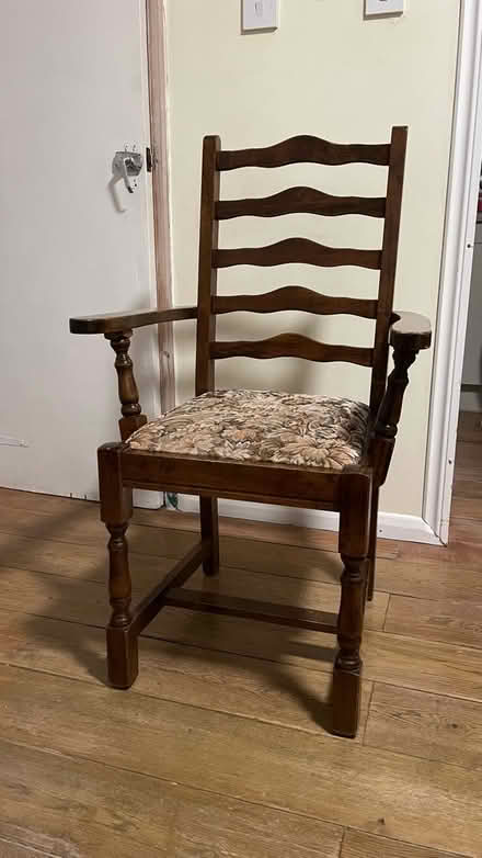 Photo of free Oak dining chairs and carver (Rochester) #2