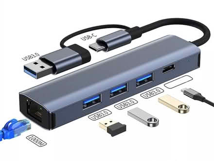 Photo of Type C To USB 3.0 Ethernet RJ45 Network LAN Gigabit Adapter (Temple Cowley OX4) #1