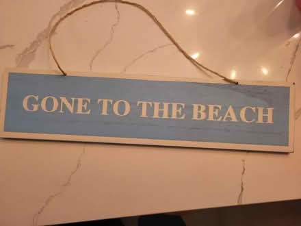 Photo of free Sign "Gone to the Beach" (ST7 4L, Mow Cop) #1