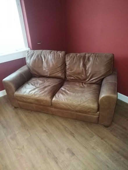 Photo of free 2 seater leather sofa (Bishopbriggs) #1