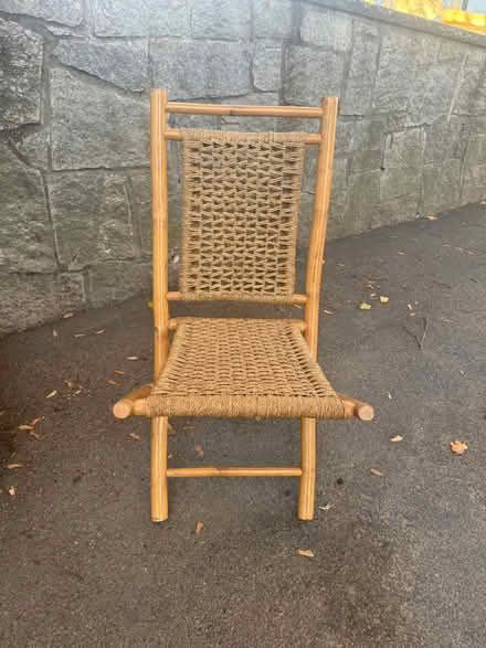 Photo of free Folding wicker chair (Watertown) #1