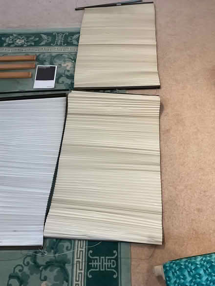 Photo of free 3 x Sanderson Window Blinds with fittings. Colour cream (Lythbank SY3) #2