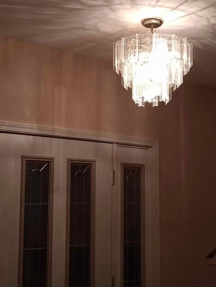 Photo of free glass & plastic small chandelier (55th & Main) #2