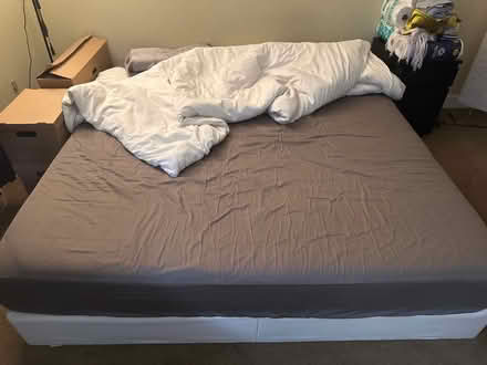 Photo of free King size bed and mattress (101 & fair oaks) #1