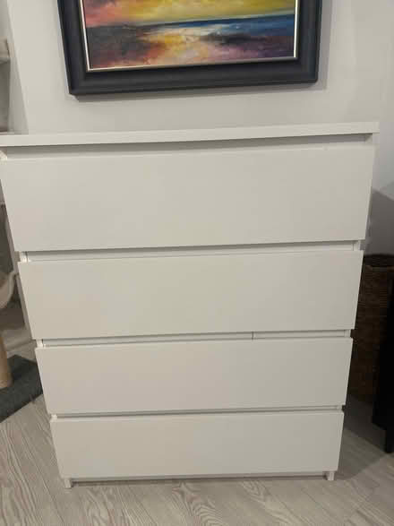 Photo of free White IKEA 4 drawer malm dresser (Newtownards) #1