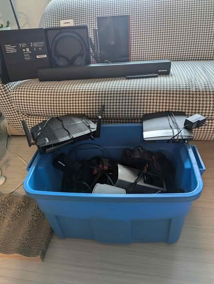 Photo of free Storage bin of computer accessories (Bronson/Carling) #1