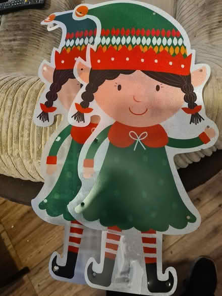 Photo of free 2 miss elves xmas window decs (Wa10) #1