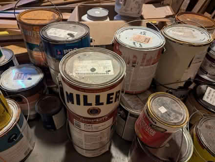 Photo of free A lot of house paint, etc (Greenwood) #2