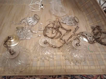 Photo of free Glass/crystal old light fixtures (55th & Main) #1