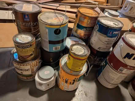 Photo of free A lot of house paint, etc (Greenwood) #3