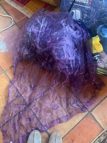 Photo of free Large pieces of purple shiny fabric (HP1 water end) #1