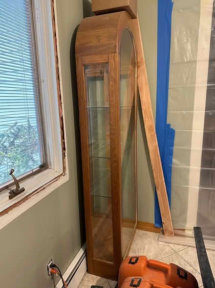 Photo of free Glass and Wood Curio Cabinet (Deer Park NY) #2