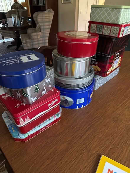 Photo of free Assorted cookie tins (Warren) #1