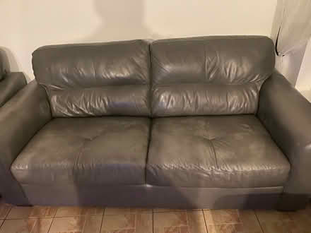 Photo of free Leather couch and foot stool (gt sankey) #2