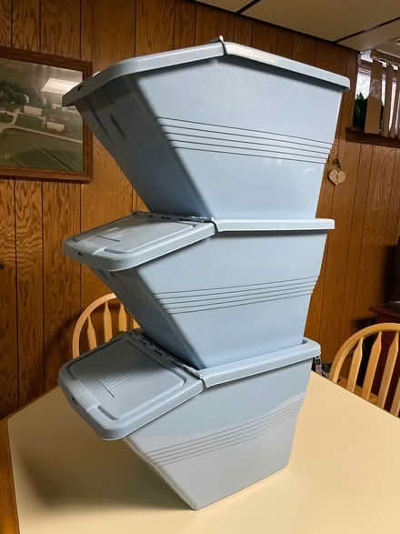 Photo of free Set of 3 stacking storage bins (Downers Grove - north) #1