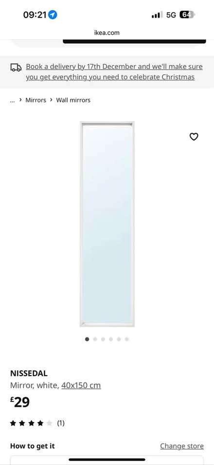 Photo of free Tall white mirror (Caterham on the hill CR3) #1