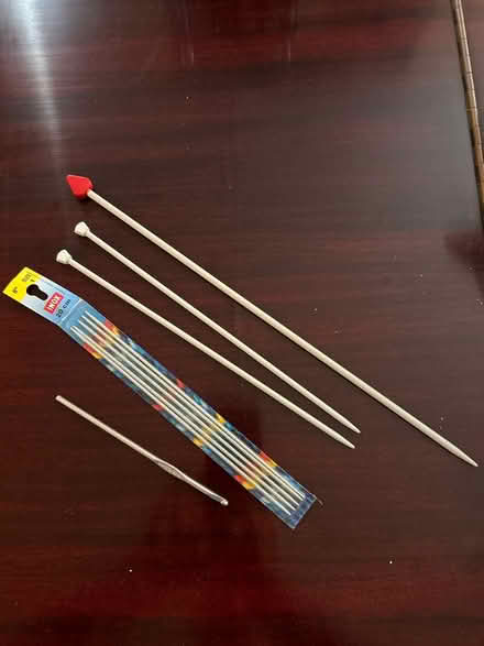 Photo of free Knitting needles and a crochet hook (Safeway, LaPlata, MD) #1