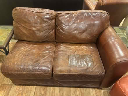 Photo of free Leather sofa (Centerville) #1