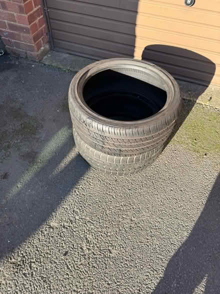 Photo of free X2 old scrap tyres (Witham Essex) #1