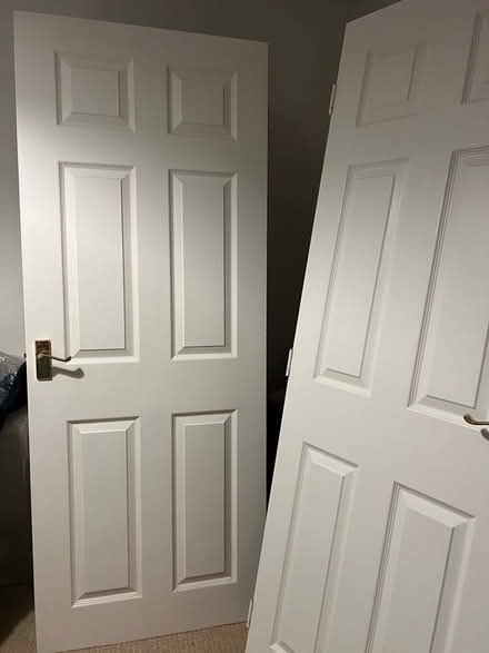 Photo of free White wood grain effect panel doors (Stainton CA11) #1