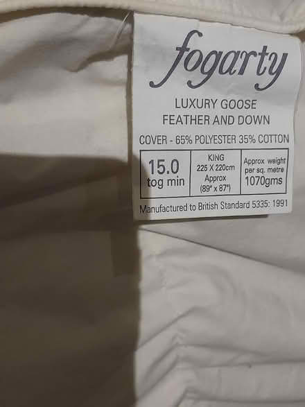 Photo of free King size feather duvet 15 tog (BT30) #1