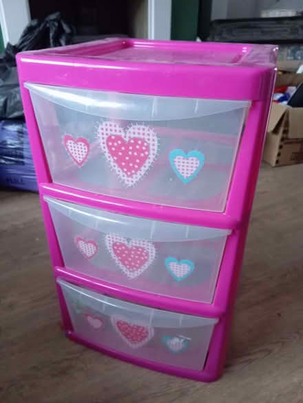 Photo of free 3 Drawer Pink Storage Unit (DA2) #1