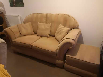 Photo of free 3-Seater Sofa & Footstool (Basildon, Essex) #1